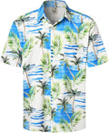 Hardaddy Men's Hawaiian Shirt Short Sleeves Coconut Printed Button Down Summer Beach Casual Shirts