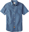 Mens Short Sleeve Button Down Shirts Soft Breathable Su